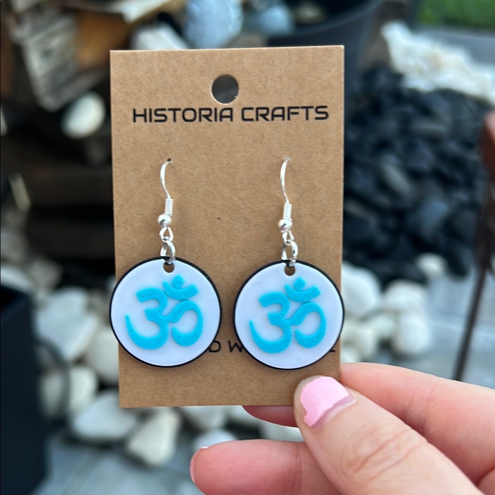 3D Printed Om Earrings
